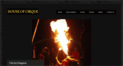 Desktop Screenshot of houseofcirque.com
